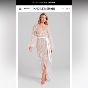 Nadine Merabi GRACIE WHITE MAXI DRESS